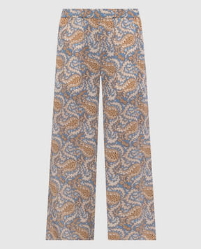 Max Mara Weekend Блакитні кюлоти NIRVANA із шовку WKDNIRVANA