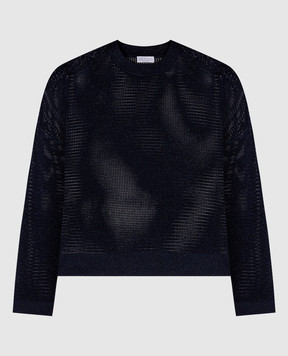 Brunello Cucinelli Синій джемпер з люрексом MST263300