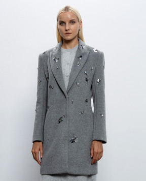 Twinset Серое пальто с шерстью 262AP2150