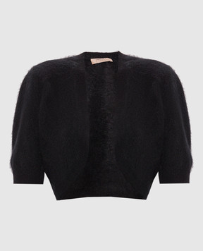 Twinset Черное болеро из шерсти, кашемира и шелка 262TT3022