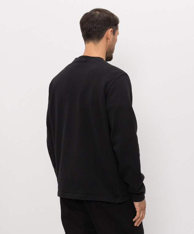 Stone Island Черный свитшот с патчем логотипа L2S156100036S0406 изображение 4