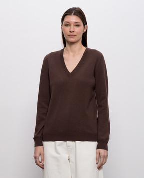 Brunello Cucinelli Коричневий пуловер з кашеміру M12244402P