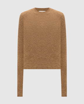 Ami Paris Коричневый свитер с шерстью FKS824KN0021