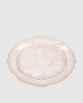 Ginori 1735 Бежевое фарфоровое овальное блюдо 003RG00FVS130010340