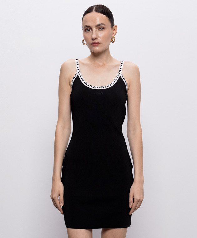 Versace Чорна сукня міні з відкритою спиною 10258341A18357 зображення 3