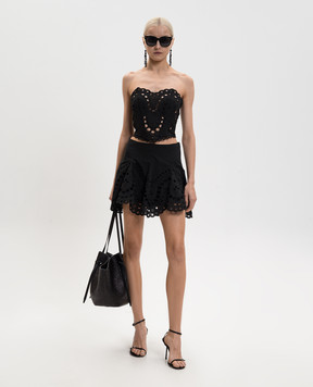 Charo Ruiz Чорна спідниця міні Sail з вишивкою 263400