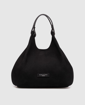 Gianni Chiarini Чорна замшева сумка-тоут Dua BS9799CMPL