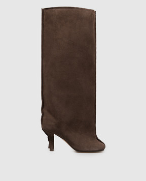 Maison Margiela MM6 Коричневые замшевые сапоги S59WW0123P6385