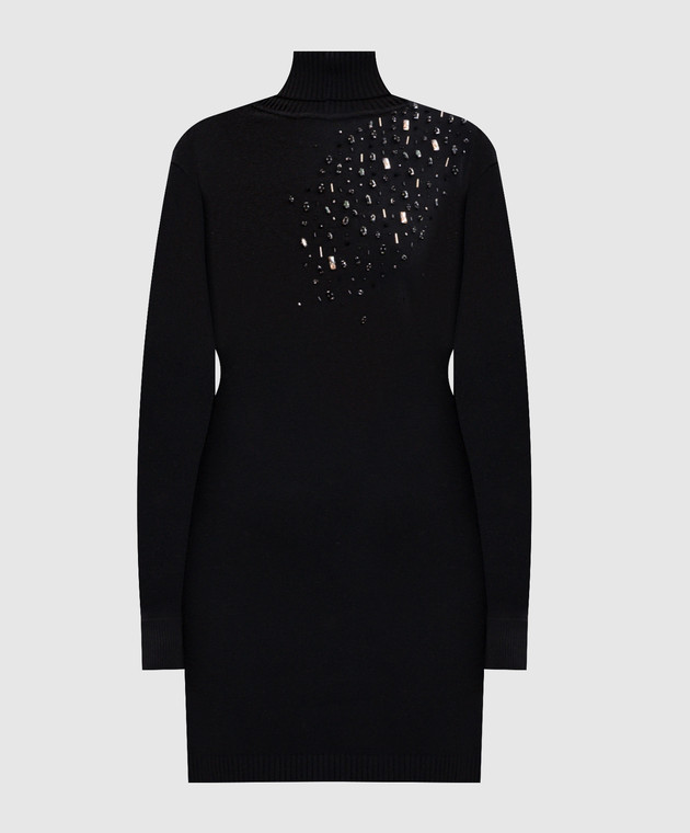 Twinset Черное платье с кристаллами 262AP3140