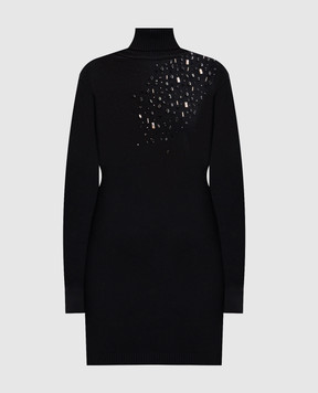 Twinset Черное платье с кристаллами 262AP3140