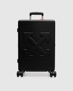 Off-White Чорна валіза з фактурною емблемою Arrow OWUNG02F26PL01
