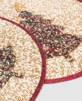 Lamart Набір декоративних різдвяних столових килимків з бісеру 25492