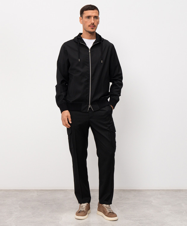 CAPOBIANCO Черный спортивный костюм из шерсти 20M414UN0020M810UN00 изображение 3