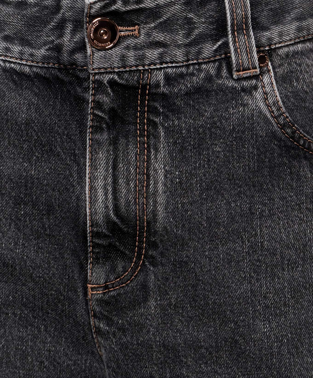Brunello Cucinelli Серые джинсы с отворотами MA095P4114 изображение 5