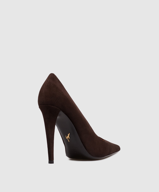 Giuseppe Zanotti Коричневые замшевые туфли Desideria I660005 изображение 3