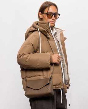Brunello Cucinelli Коричнева шкіряна сумка крос-боді MBXAB2836