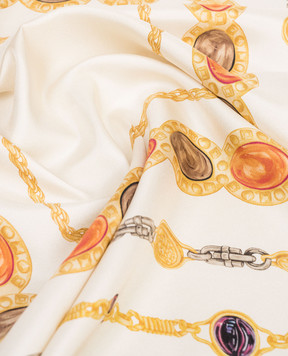 Versace Бежева хустка The Lover із шовку 10016001A18022