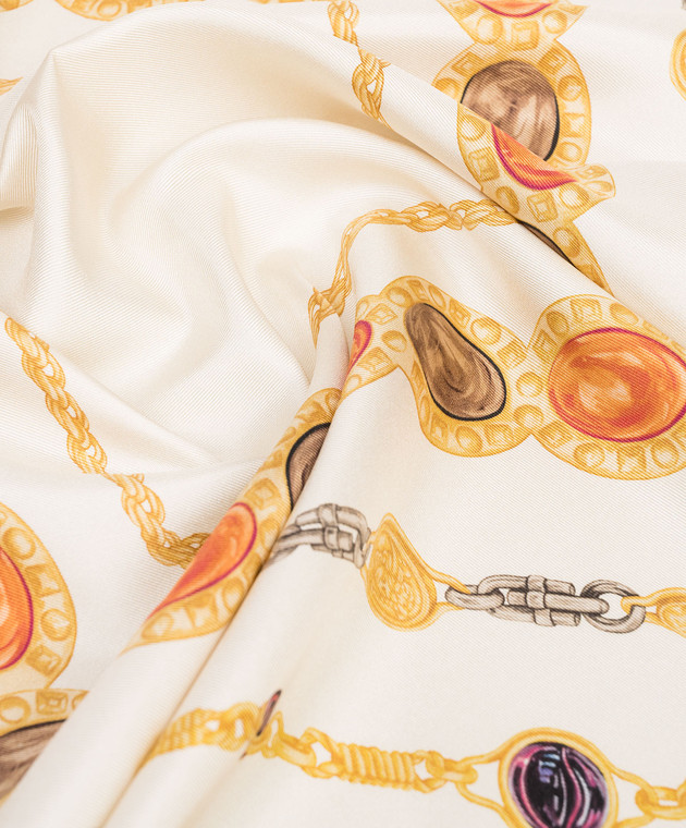 Versace Бежевый платок The Lover из шелка 10016001A18022 изображение 3