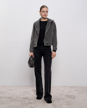 Allude Чорний джемпер з вовною мериноса з люрексом 25564100