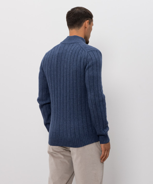 Brunello Cucinelli Кардиган з кашеміру синього кольору M22506006 зображення 4