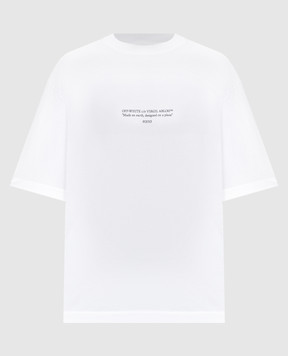 Off-White Біла футболка з принтом логотипа 44MAA120F5J011