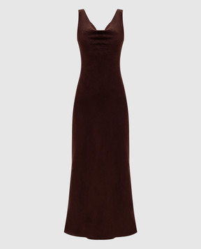 Faithfull Коричнева сукня максі Paloma з льону FF4382CRB