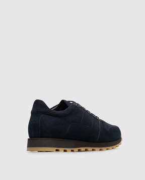 ISAIA Синие комбинированные кроссовки RUNB07PLT07
