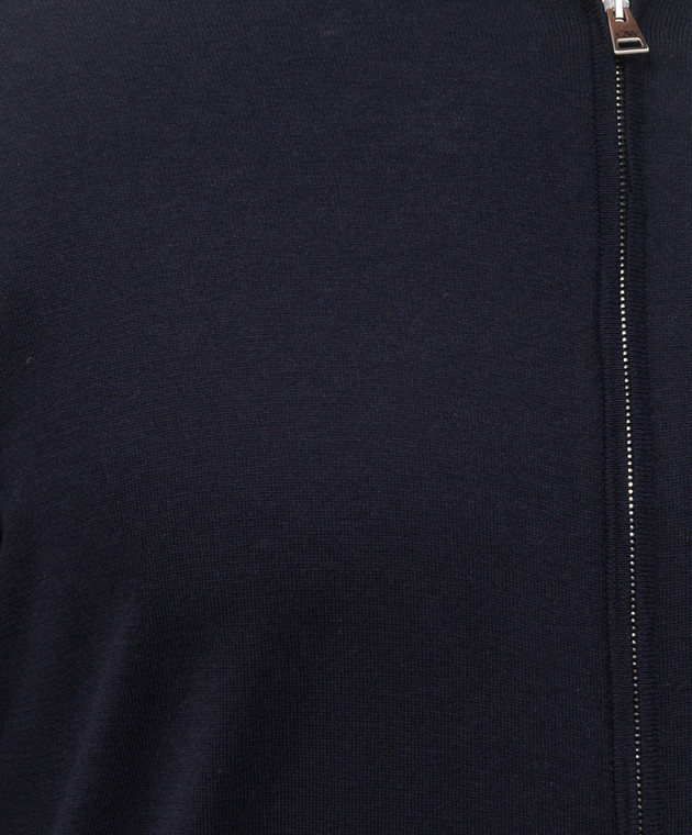 Cashmere&Whiskey Синій кардиган із шовком MU9682318517R зображення 5