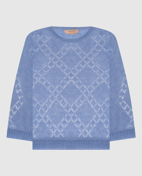 Twinset Блакитний светр з вовною альпаки 262TP3373