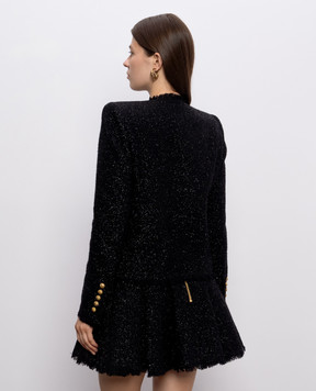 Balmain Черный жакет с шерстью HF1SM620WD65