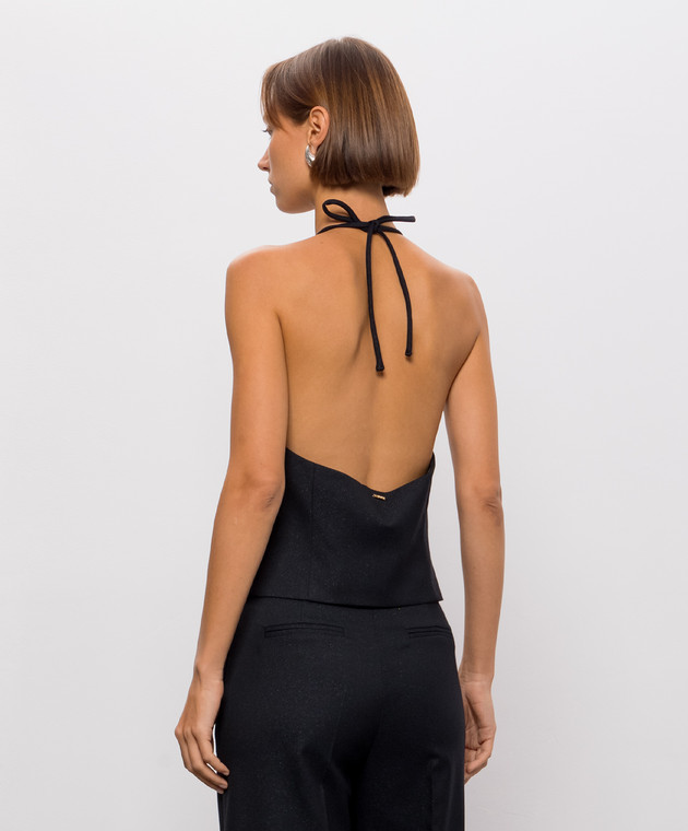 Twinset Синий жилет с люрексом 262TT2532 изображение 4