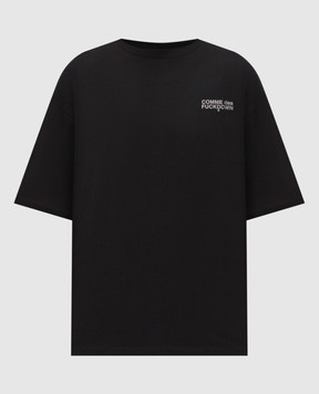 Comme des Fuckdown Чорна футболка з принтом FMS6CFABM01998