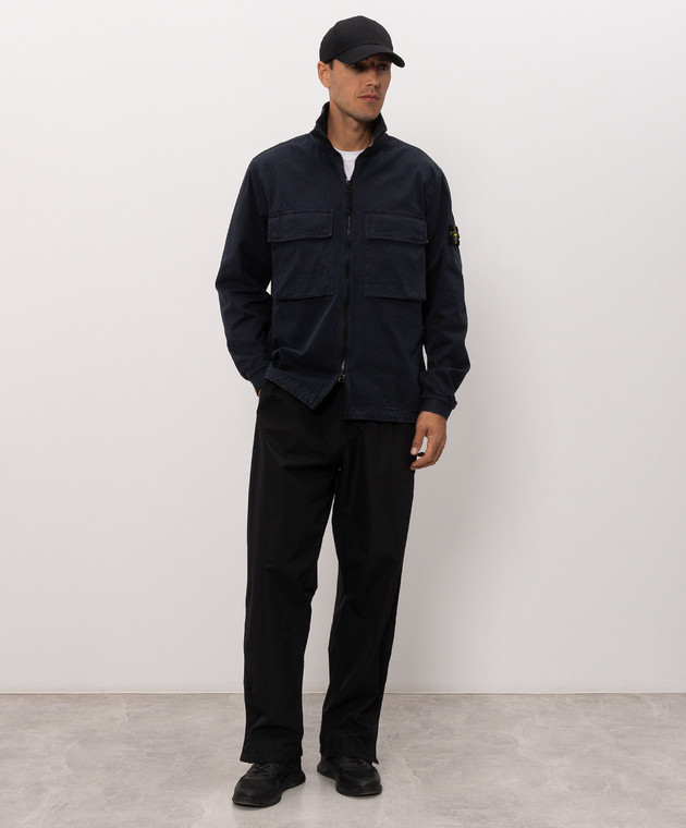 Stone Island Синяя куртка с патчем логотипа L2S151200024S00L1 изображение 2
