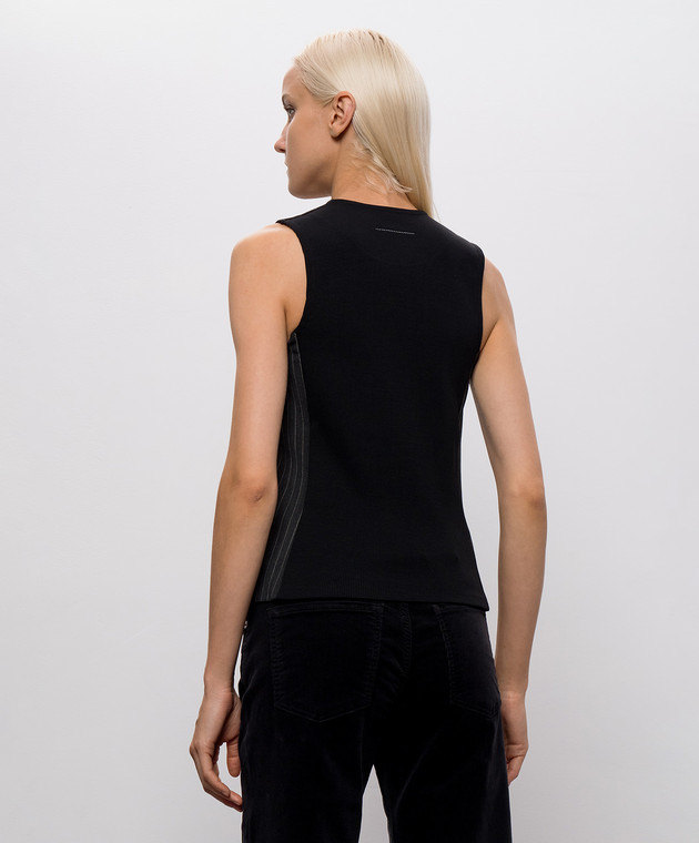 Maison Margiela MM6 Жилет с шерстью в полоску S62FB0089MTN199 изображение 4