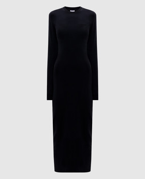 Vetements Чорна сукня з вишивкою логотипа WE76DR540B
