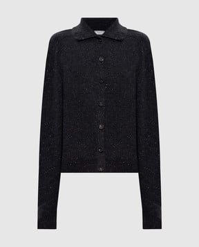 Peserico Сірий кардиган з вовною та шовком S99385F1209095