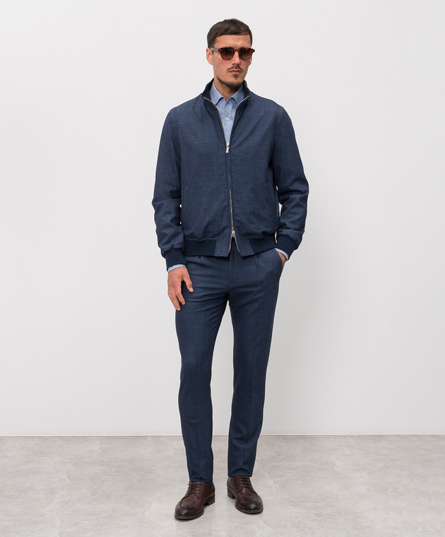 Enrico Mandelli Голубая рубашка из льна CUBANA5701 изображение 2