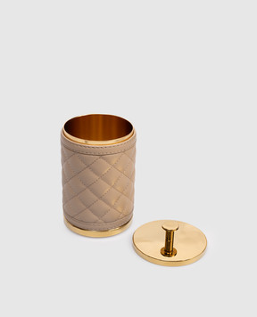 Giobagnara Коричневий шкіряний органайзер для дрібниць Alghero Diamonds BSLBPTGOLDRV105