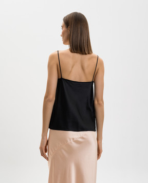 Ermanno Scervino Черный топ с кружевом D482L319APXZV