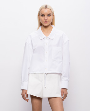 Givenchy Белая рубашка с вышивкой логотипа BW61LF1634