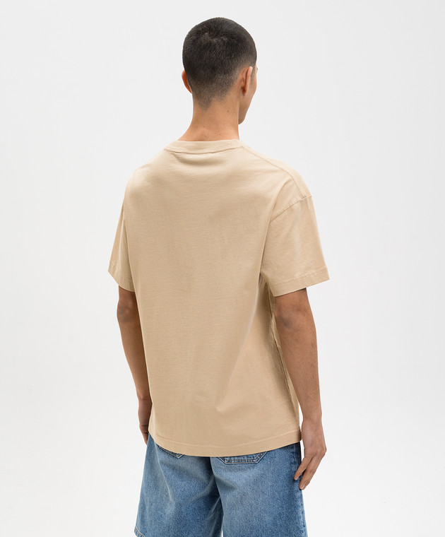 Palm Angels Бежевая футболка Spray Bear PMAA109S26JER001 изображение 4