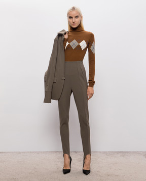 Thierry Mugler Коричневий гольф з вовни 26F2TO09081146
