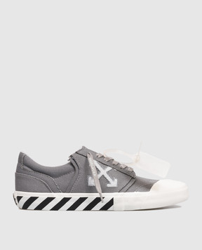 Off-White Сірі кеди Vulc Undercut з логотипом OMIA2A2F25FAB002