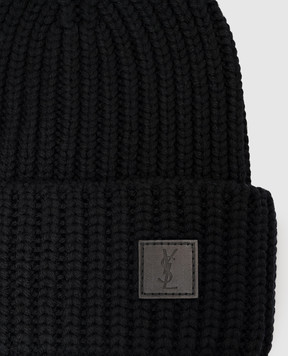 Saint Laurent Черная шапка из шерсти A0045W3Y206