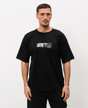 C.P. Company Metropolis Чорна футболка LTS056A006370W