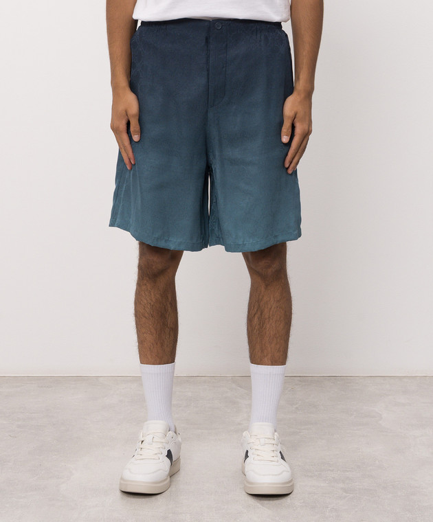 Off-White Синие шорты в узоре Arrow monogram 44MCB09KF26F004 изображение 3
