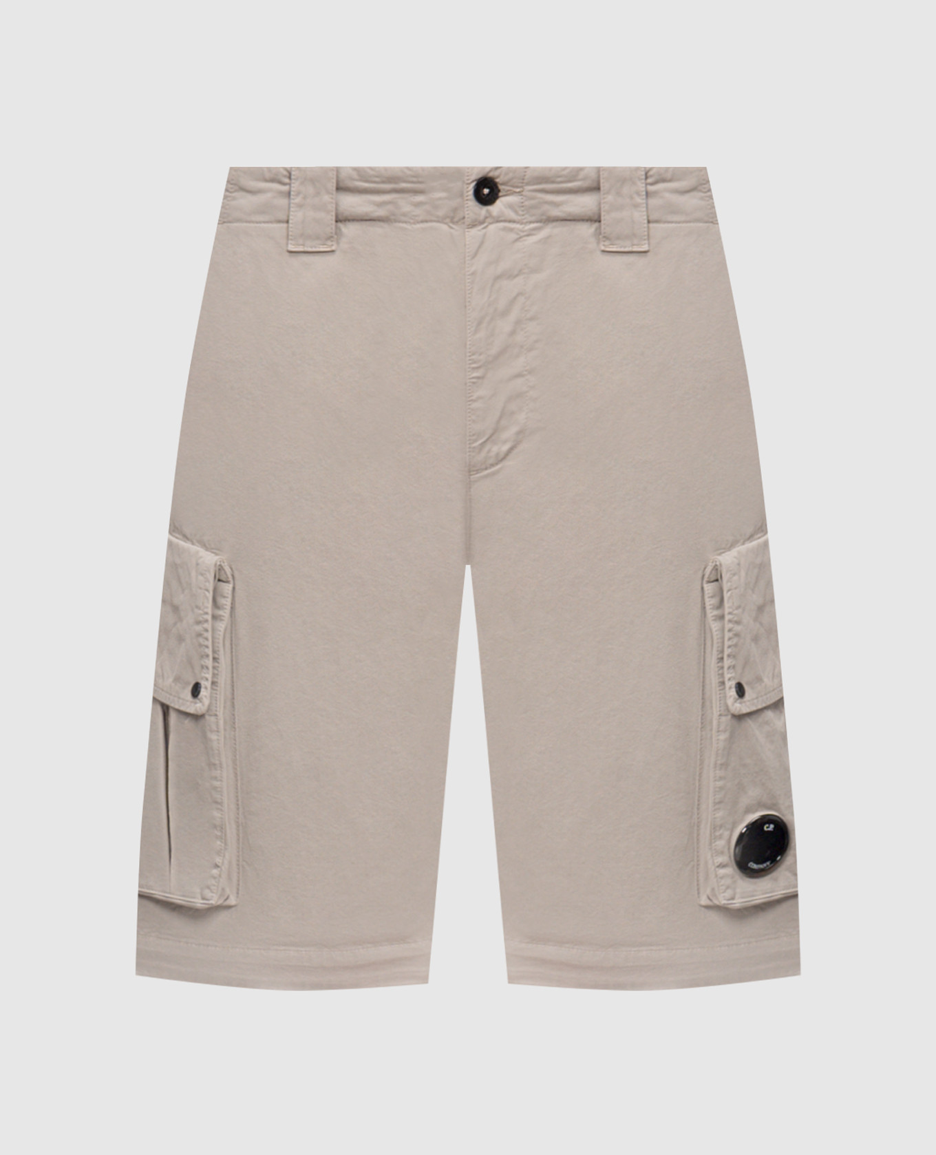 Серые шорты-карго с патчем логотипа
