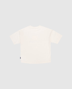 Palm Angels Дитяча бежева футболка з принтом PBAA002S26JER004