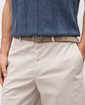 Brunello Cucinelli Бежевый замшевый ремень MAUGP259