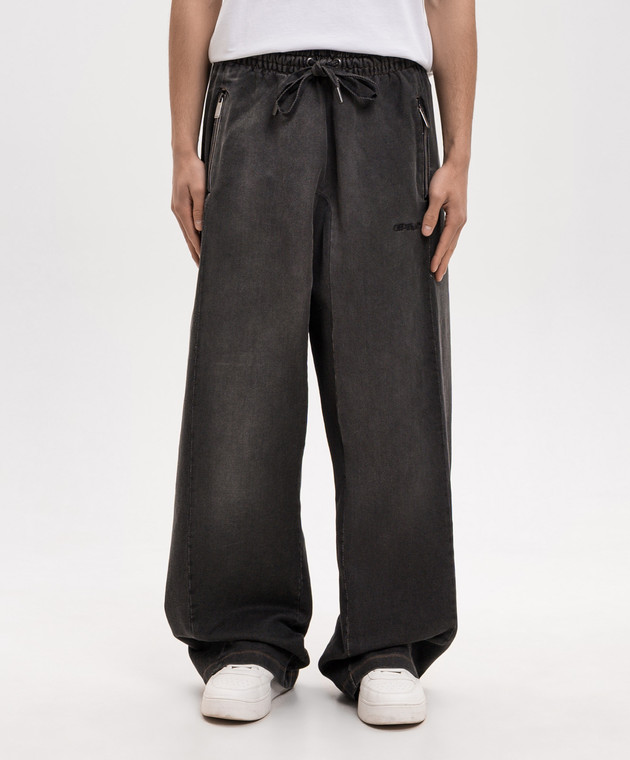Off-White Сірі штани з ефектом деніму 44MCH05CS26D002 зображення 3